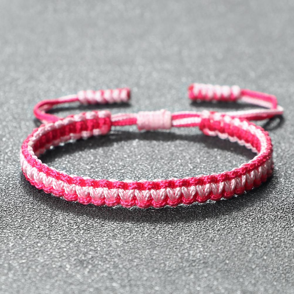 Multicolor Handmade Woven Nylon Rope Bracelet Mixed Color Knitted Chain Bangles For Men Women Adjustable Friendship Yoga Jewelry