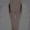 Elegant S925 Sterling Silver Water Drop Necklace - Women's Luxury Niche Design Choker with a Simple, Trendy Style.