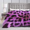 Leopard Texture Flannel Blanket Spring  Warm Soft Throw Blanket for Children Couch Chair Aesthetic Bedspread Sofa Bed Cover