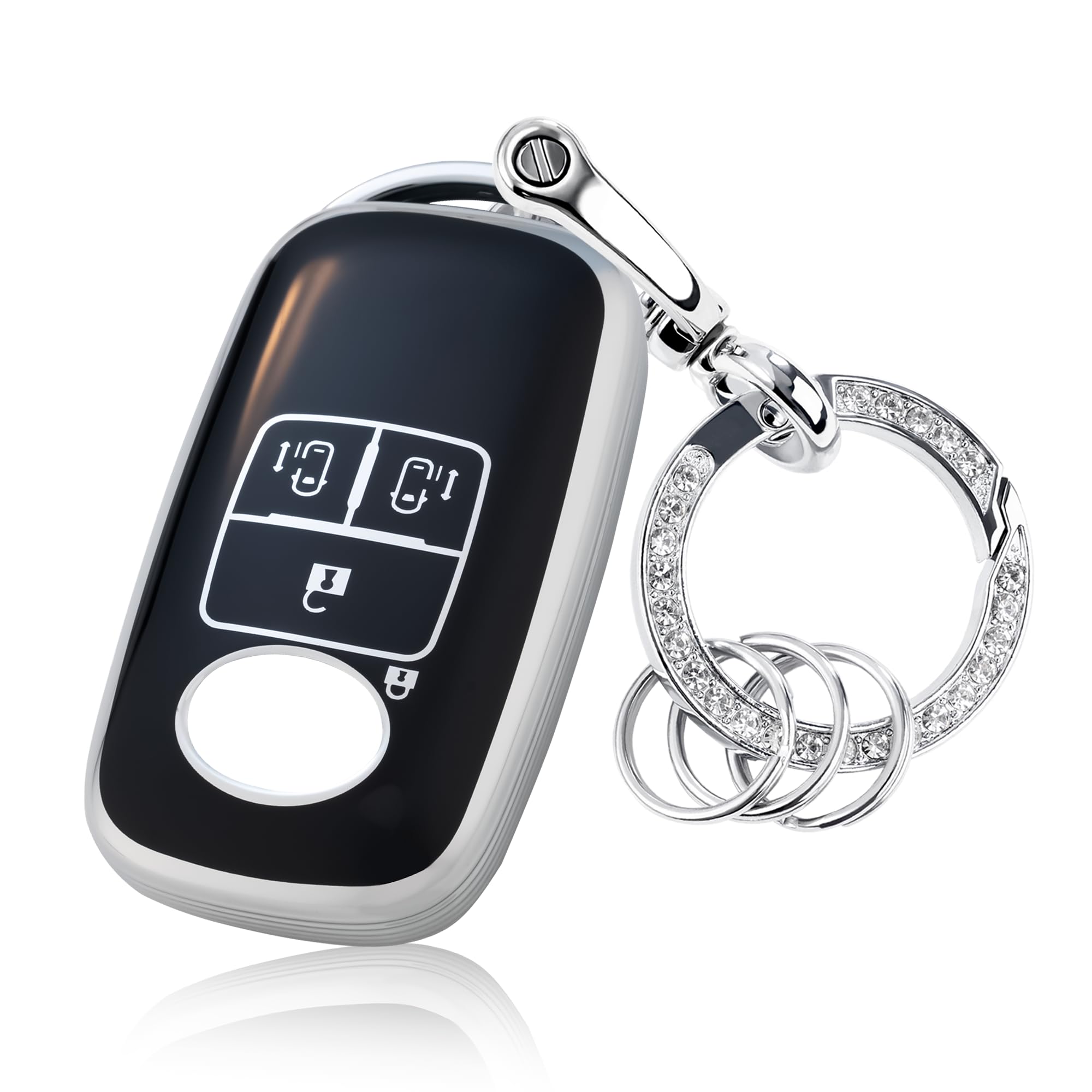 

[Унхоке] Чехол для ключа Daihatsu Rise, Rocky, Чехол для ключа New Taft, Roomy, Чехол для смарт-ключа, серебряный