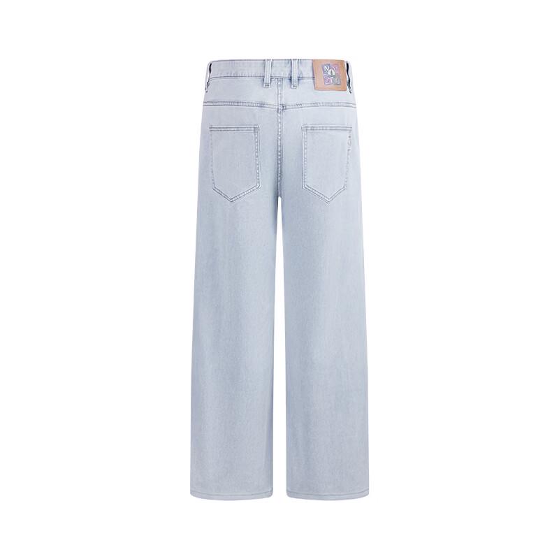 NVG.YOUNG Italian Little Sailboat Men's Loose Straight-Leg Denim Jeans