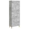 2 Piece Cabinet Set Concrete Grey 66 X 34.5 X 90 Cm Engineered Wood