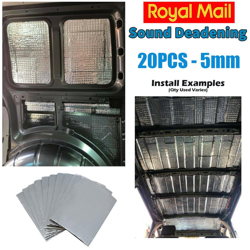 10 Sheets Sound Deadener Heat Insulation Mat Car Van Sound Proofing Deadening Insulation Car Hood Insulation Silent 5mm