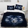 3D Tiger Leopard Wolf Animal Luxury Comforter Bedding Set,Duvet Cover Bed Set Quilt Cover Pillowcase,King Queen Size Bedding Set
