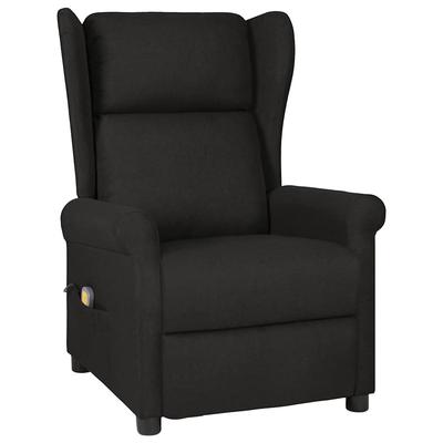 Vidaxl Massage Armchair, Black, Fabric Upholstered
