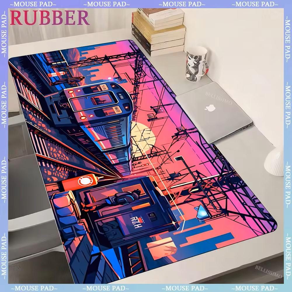 Train Cartoon Extra Large Game Mouse Pads Gaming Computer Pad for PC XXL Carpet Surface Keyboard Lock Edge Desk Mat X MM