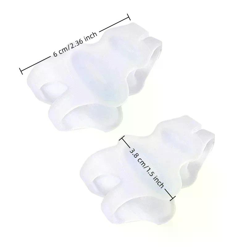 1Pair Silicone Three Hole Toe Separator Fingers Feet Toe Spreader Hallux Valgus Bunion Corrector Toe Straightener Corrector