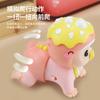 Baby Puzzle Electric Light Music Dinosaur Crawling Doll, Infant Early Education Story Learning Crawling Toy