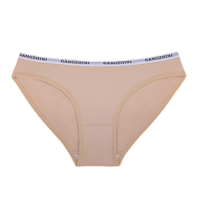 Damen Frühling und Sommer Einfarbige Buchstaben Gürtel Bequem Faden Atmungsaktiv Dreieck Slips