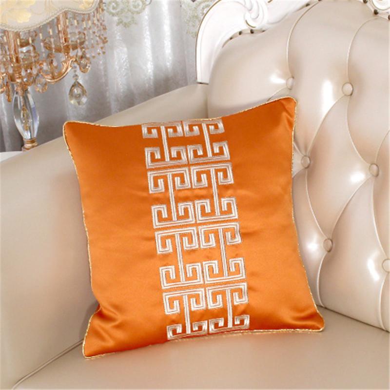 45x45cm Solid Color Embroidered Pillow Case Decorative Cushion Cover Home Jacquard Living Room Bedroom Sofa Waist Pillow