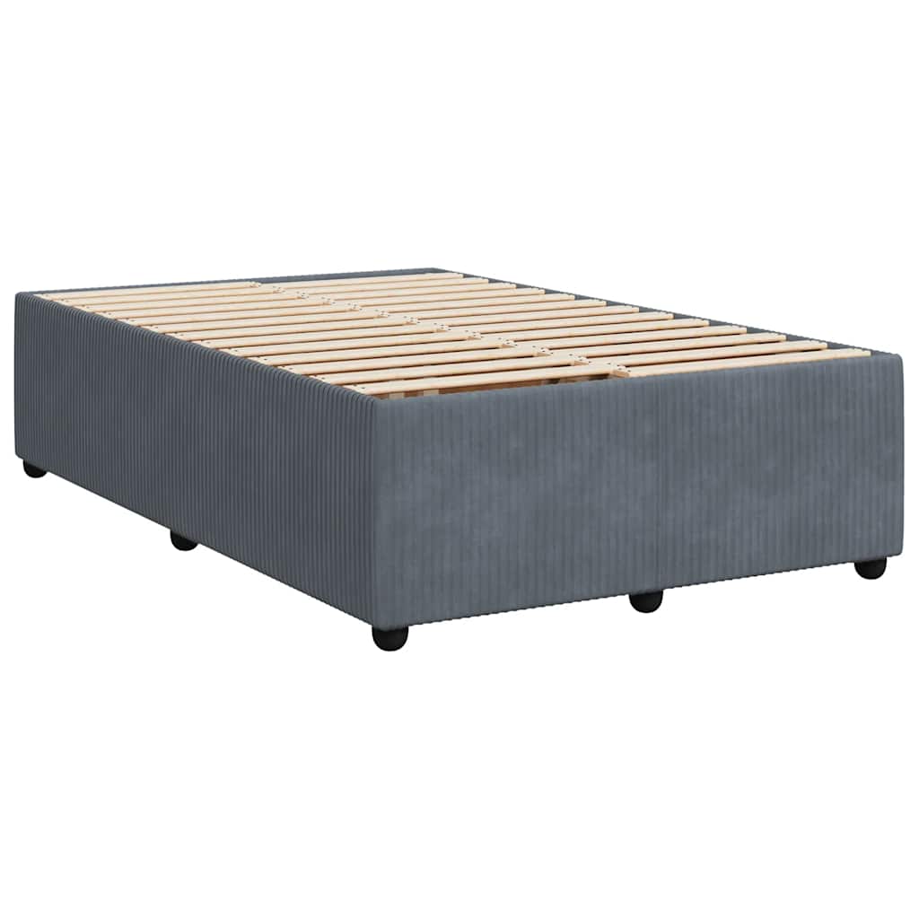 Vidaxl Bed Frame Without Mattress, Dark Gray, 120X200 Cm, Velvet