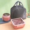 3pcs Lunch Box, Portable And Leak Proof Storage Box With Lid And Thermal Bag, Large Simple Food Storage Bag, For Back To School