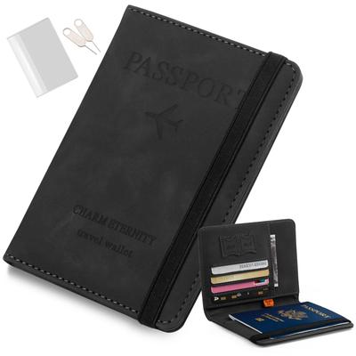 Reisepass Hoch Reisepass Groß Fluggesellschaft Reisepasskarte Schwarz [GOKEI] Etui, Anti-Skimming, Leder, Qualität, Hülle, Multifunktionale Aufbewahrung, Diebstahlschutz,