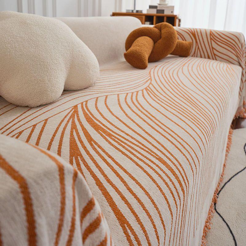 Sofa Towel All-season Universal Cover Cloth with Full Cover and Double-sided Use, Chenille Universal Cover, Anti Cat Paw Sofa Mat