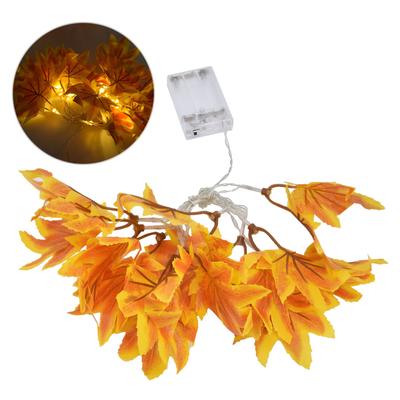 LED Yellow Leaf Light Battery Powered Durable Autumn Maple String Light for Indoor Outdoor Party