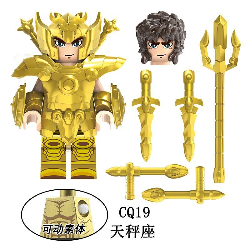 Saintes Dorés 12 Constellations Figurines Jouets à Assembler Creeper pour Enfants Jouets Éducatifs Jouets pour garçons et filles comme cadeaux d'anniversaire