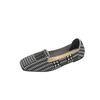 New square head woven geometric pattern soft sole shallow mouth knitted shoes flying knitted Doudou shoes
