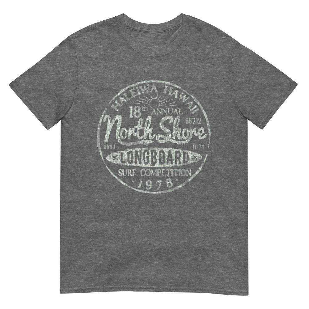 Long Board North Shore Surf Vintage Hawaii Beach Tshirt