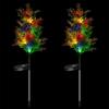 2 PACK Solar Weihnachten Kiefer Zypresse Rasen Lichter LED Festliche Dekorative Boden Lichter Wasserdichte Solar Lichter für Garten Dekoration
