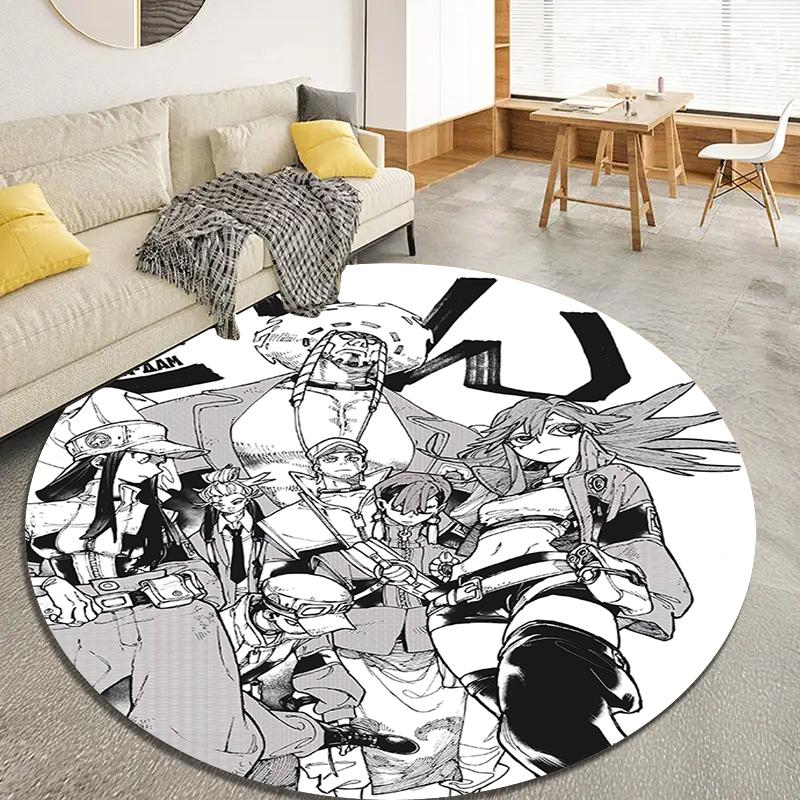 Gachiakuta Anime Round Area Rug,Carpet Rug for Living Room Bedroom Sofa Playroom Decor,Non-slip Floor Mat Q0014