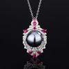 Jewelry Copper Bottom Plating Design Pearl Luxury Creative Pendant Necklace 16Mm