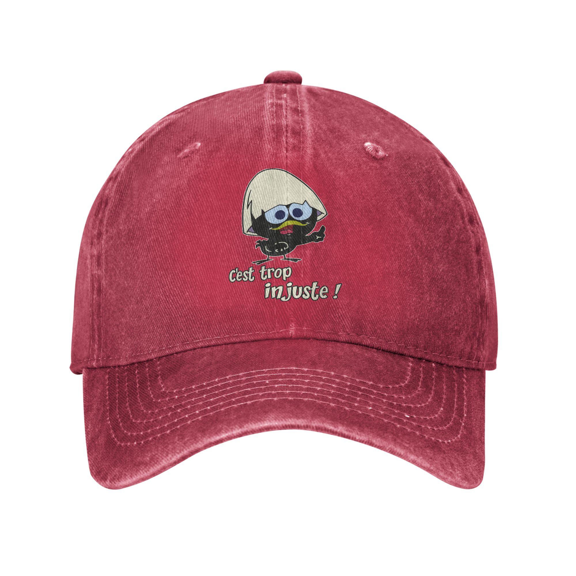 Calimero Cest Trop Injuste Unisex Women Baseball Cap Distressed Denim Caps Hat Vintage Outdoor Travel Adjustable Snapback Hat One Size