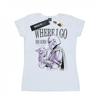 Womens/Ladies The Mandalorian Where I Go Cotton T-Shirt