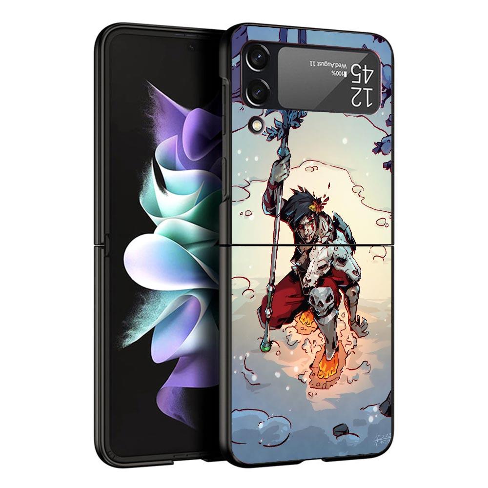 Game Hades Action Black Phone Case For Samsung ZFlip7 ZFlip6 ZFlip5 ZFlip4 ZFlip3 5G Hard Protective Galaxy Z Flip 3 4 5 6 7