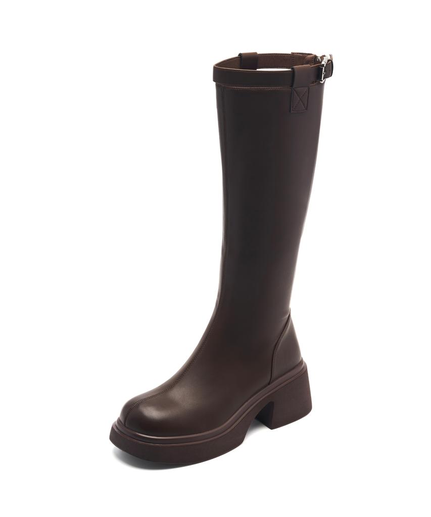 Spur Coline Minimal Platform Long Boots 5.5Cm -Ua9063 (2Color)