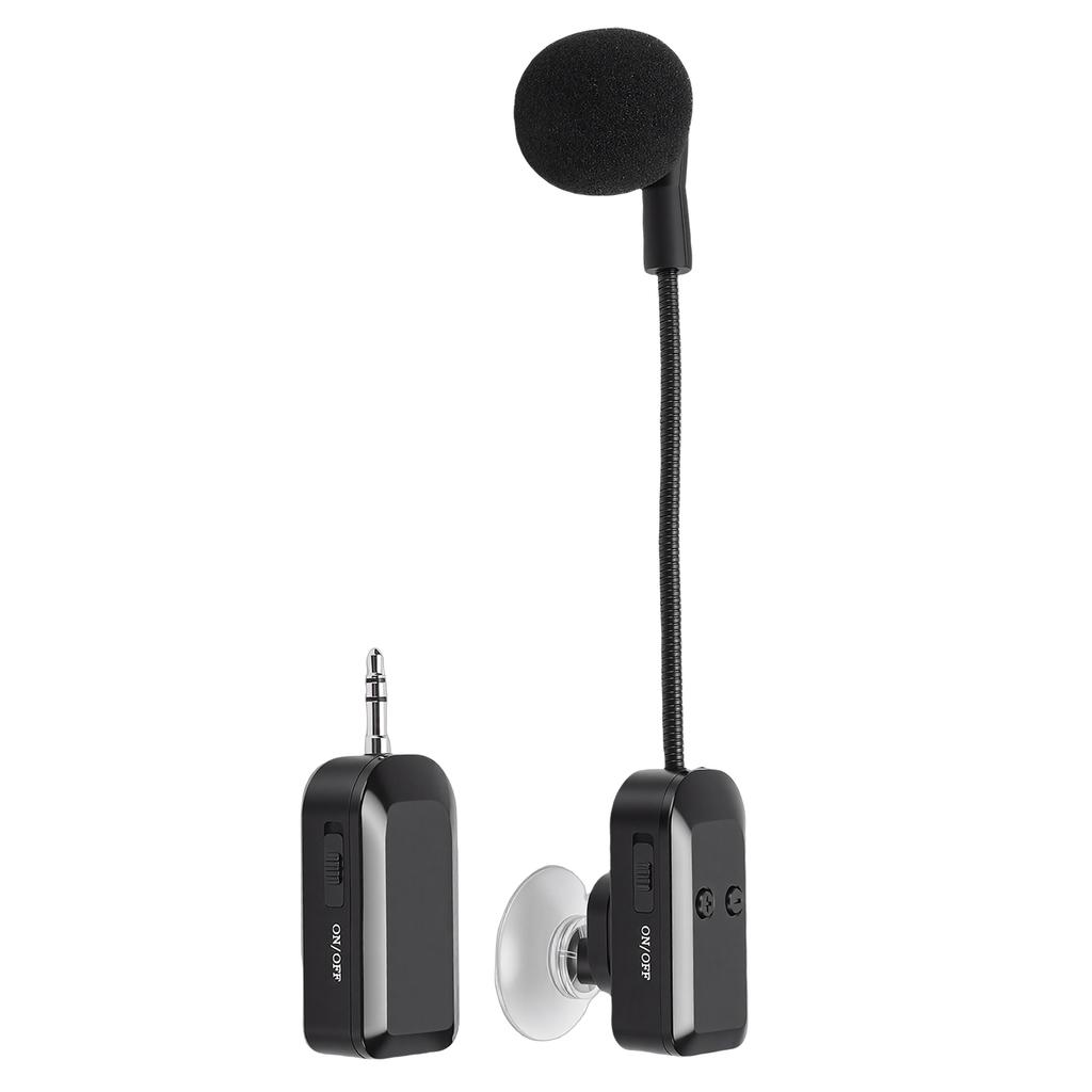 Instrumentenmikrofon mit Saugnapf 360 Grad Aufnahme 2,4G Instrumentenmikrofon Empfängersystem für Gitarre Violine
