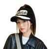 New Autumn and Winter Knitted Hat Women's Fashion Letter Baseball Cap Outdoor Cycling Warm Ear Protection Plush Duck Cap