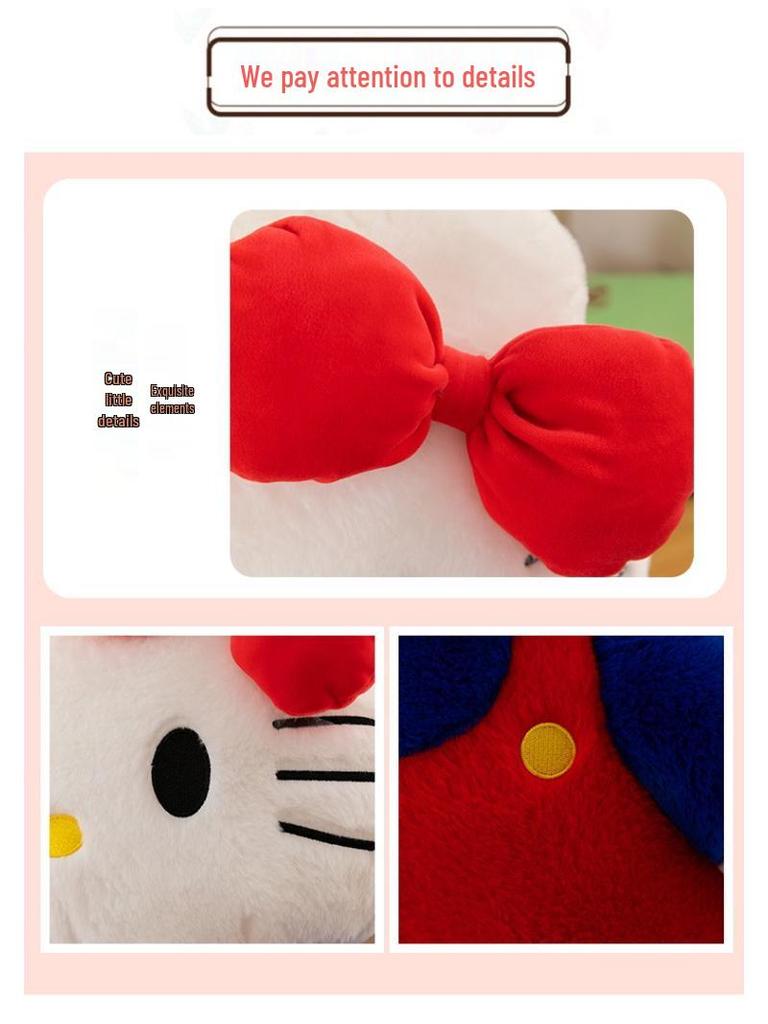Large KT Cat Plush Toy - Cute Cat Doll Cushion Gift for Girls' Birthdays