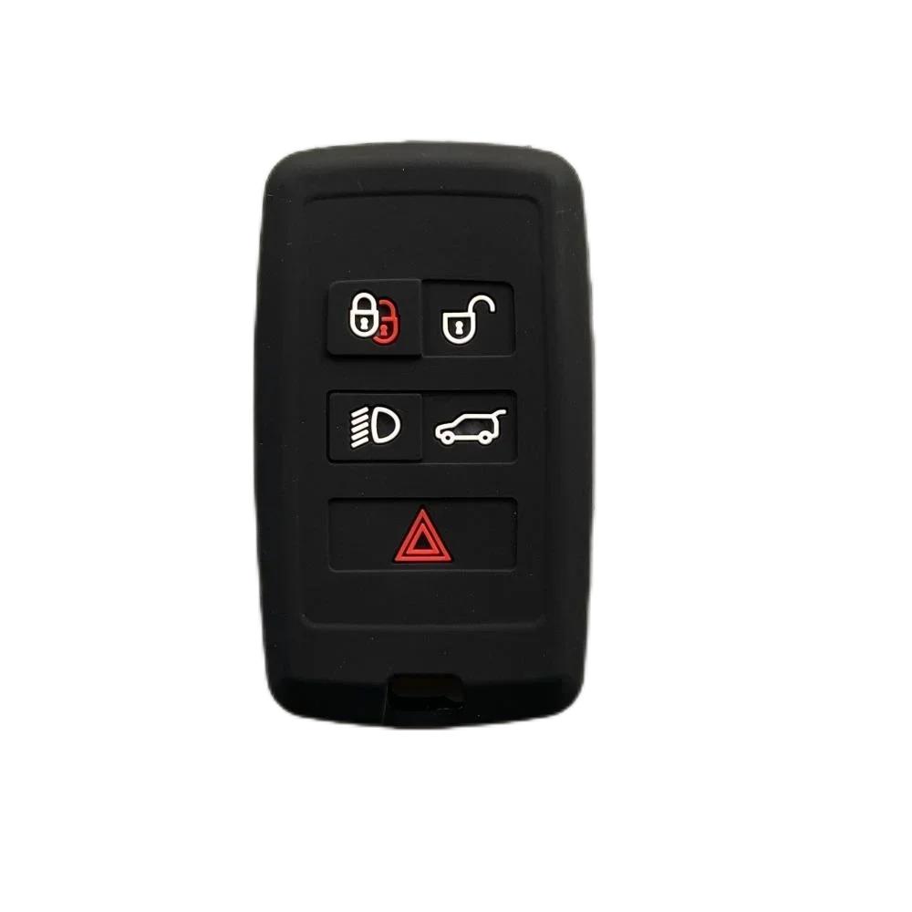 For Land Rover Range Rover Sport Velar Evoque Freelander2 Discovery Jaguar XF XJ XJL XE Silicone Car Fob Key Case Cover Keychain