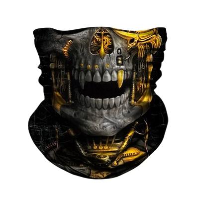3D Schedel Skelet Balaclava Naadloze Motorfiets Nek Gezichtsbeschermer Masker Sjaal Fietsen Jagen Buiten Anti-UV Bandana Hoofdband