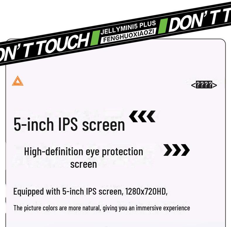 E5Plus Open Source Duales System 5-Zoll Handheld-Spielkonsole mit WiFi & Bluetooth für Android/PSP-Spiele