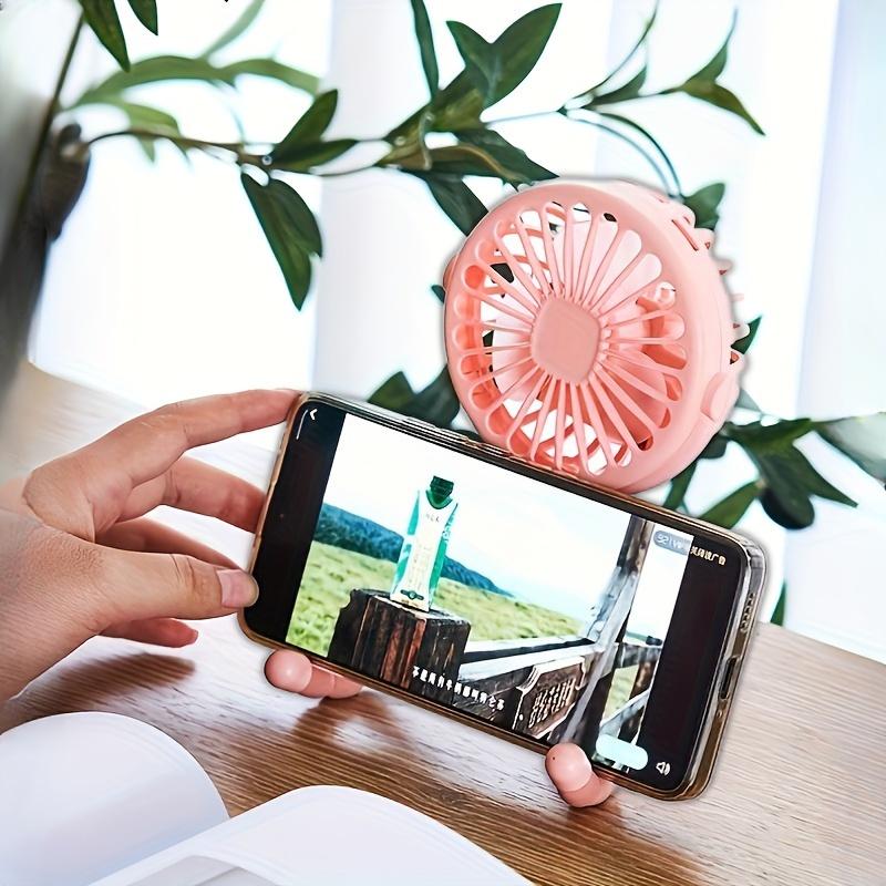 1pc Octopus Mini Fan with Flexible Tripod – USB Charged, Quiet & Adjustable 3-Speed, Soft Wind, Light Feature – Perfect for Gym, Cycling, Car, Desk