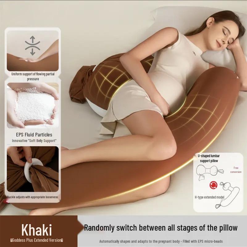 

U-Shaped Lumbar & Belly Support Pregnancy Pillow for Side Sleeping