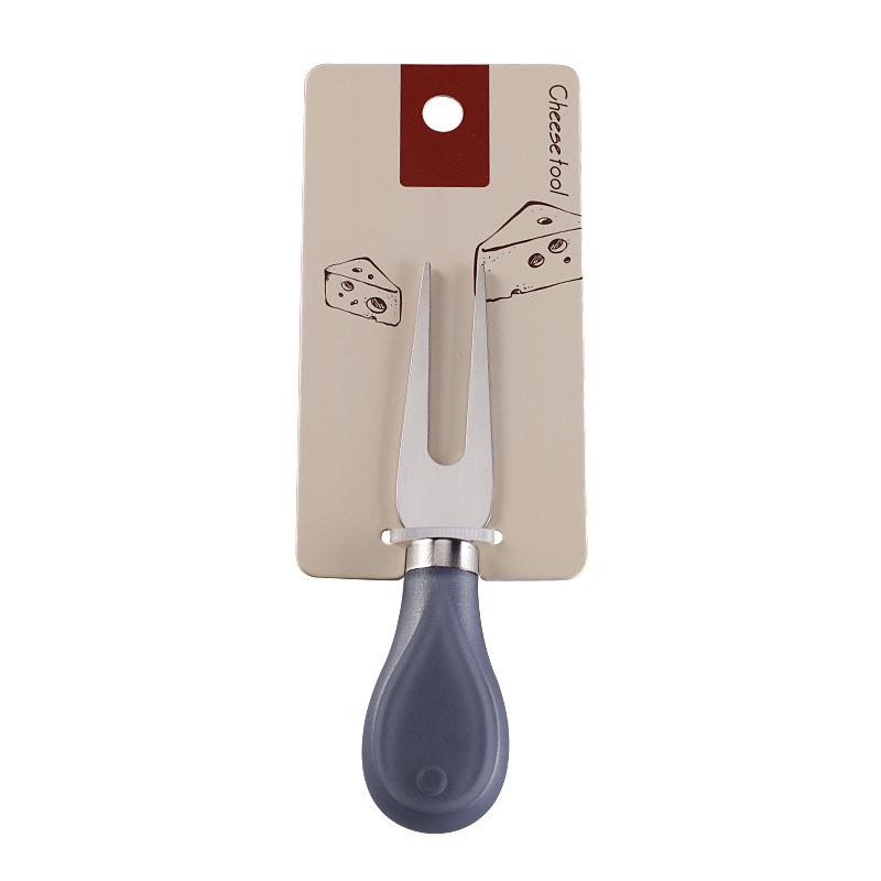 Stainless Steel Cheese Knife, Fork & Spatula Set - 3-Piece Western Cheese Tools