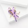 Fashion Alloy Enamel Two Parrot Brooches Creative Cute Ladies Clothing Corsage Ornament Pins