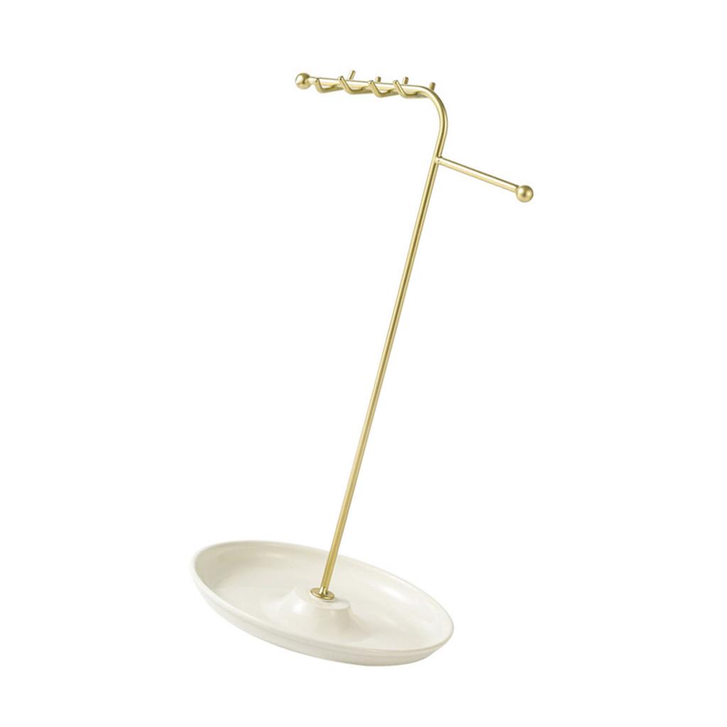 Fashionable Sturdy Metal Jewelry Stand for Necklaces Bracelets and Earrings Clear Organizers with Multiple Tower