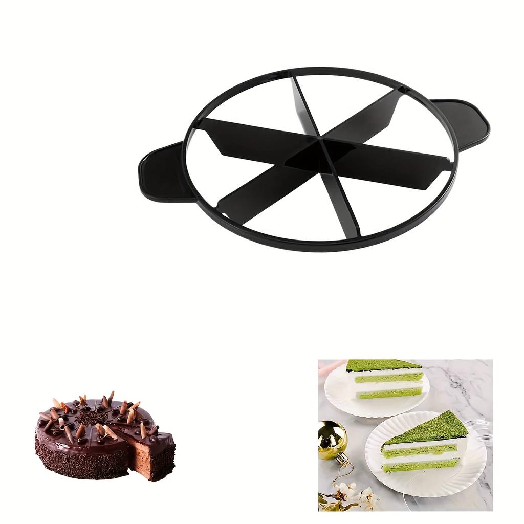 1pc Cake Slicer & Server - Round, Even Cake Cutter with 6/8 Triangular Blades for Cheesecake Desserts Baking Essentials