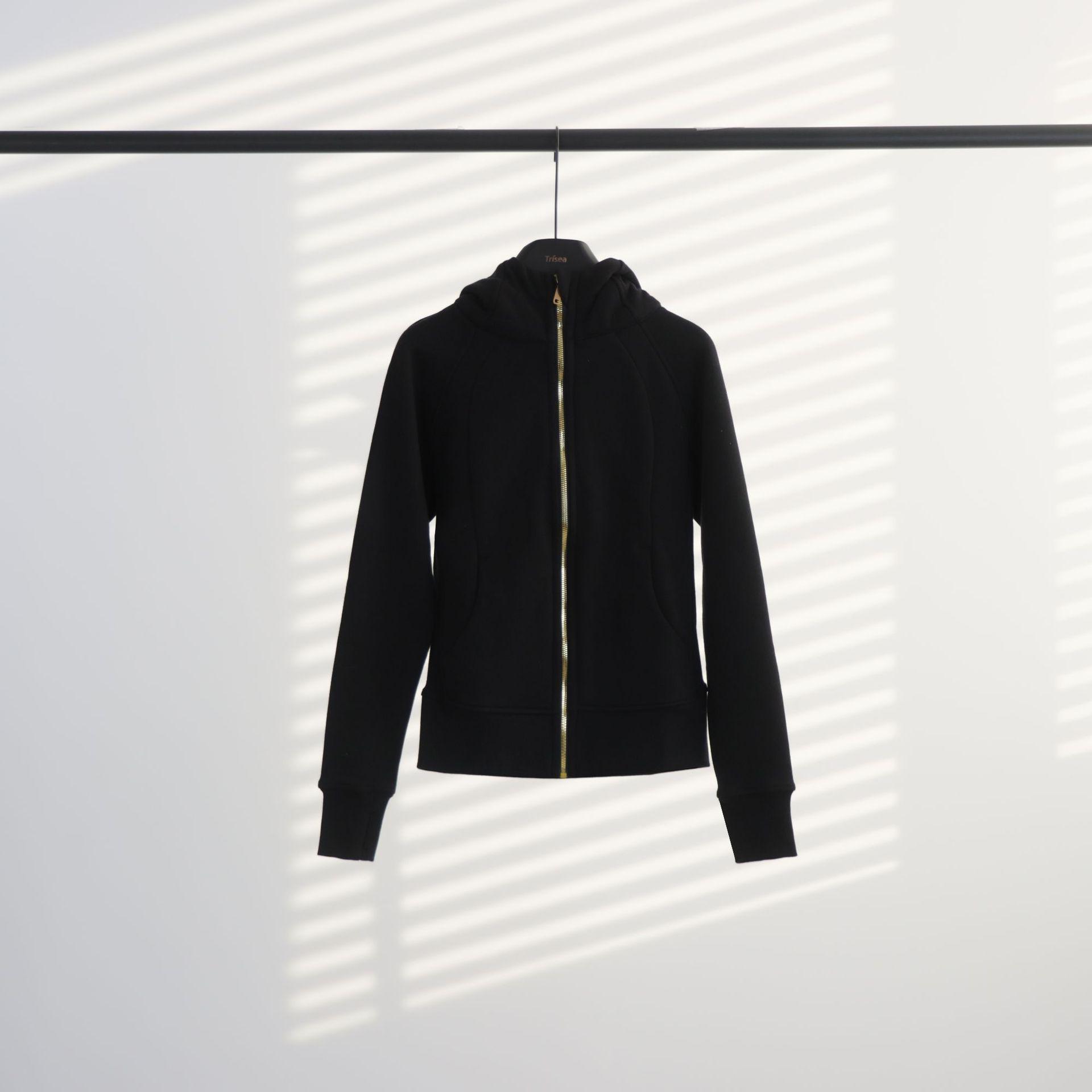 Women s Slim Fit Hooded Gold Cardigan with Fleece Lining - Autumn/Winter Sportswear Top S