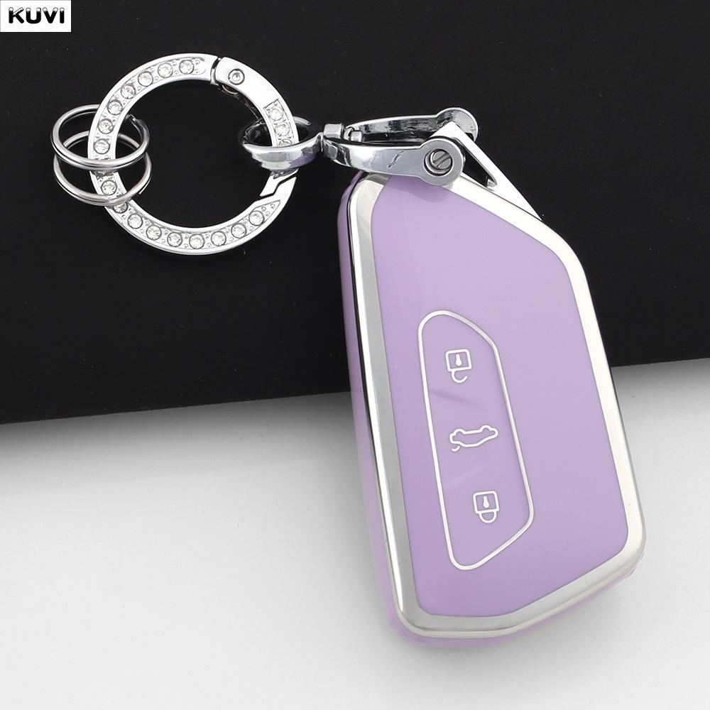 Tpu Car Smart Key Case Cover For Vw Volkseagen Golf 8 Mk8 Id.3 Id.4 Cupra Skoda Octavia A8 Seat Leon Mk4 Formentor Tarraco