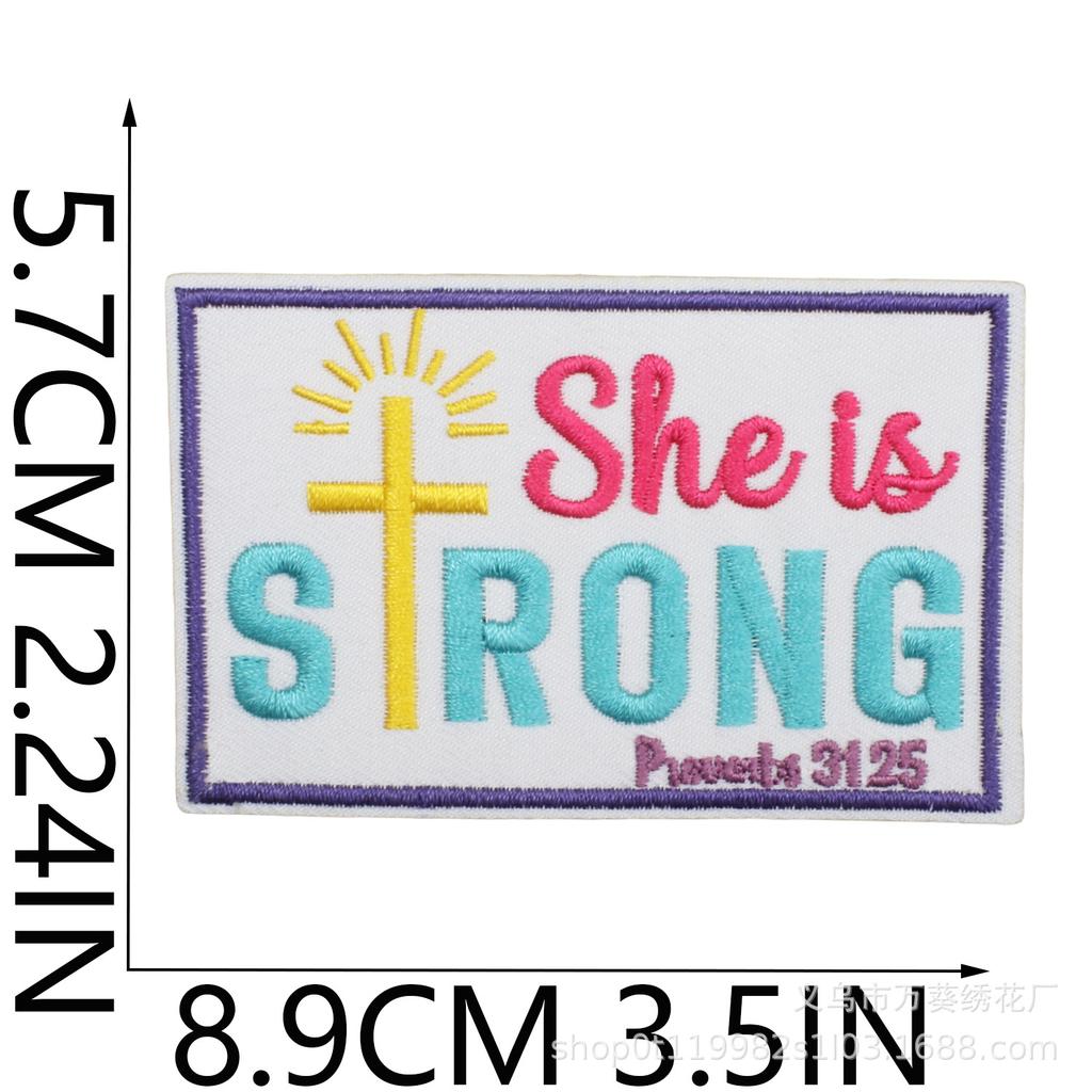 Son Of Jesus Embroidery Cloth Sticker Holiday Costume Decoration Faith Quotes Patch Sticker Flower Letter Embroidery Chapter Ironing