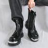 Medium and Long Boots Men's Large Size Martin Boots 2025 Autumn and Winter New Men's Big Head Platform Men's Boots Foreign Trade Men's Shoes