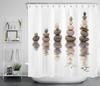 Pebble Printed Shower Curtain Mildew Washable Curtain With Hook Bathroom Decorative Curtain Rocks 3D Shower Curtains 240*180Cm