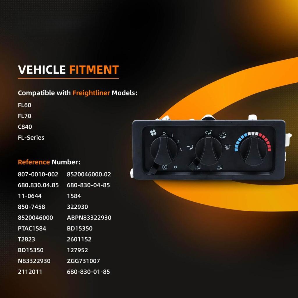 FREIGHTLINER FL60/FL70 A/C Heater Control Panel 8520046000.02