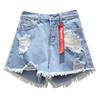 Summer New Denim Shorts Loose Wide-leg Hot Pants Light-colored Thin High-waisted Girls Irregular Pants