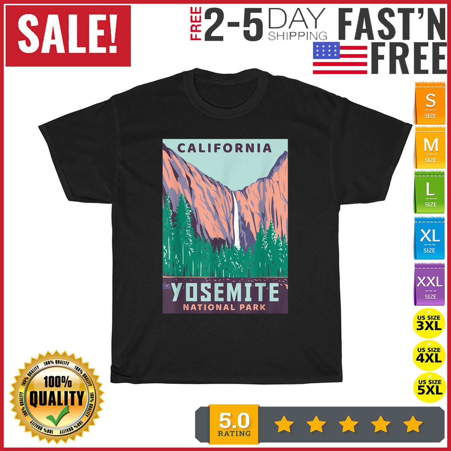 Yosemite National Park US Vintage USA California Parks Vintage T Shirt Mens Womens Tees Top Men Women XL