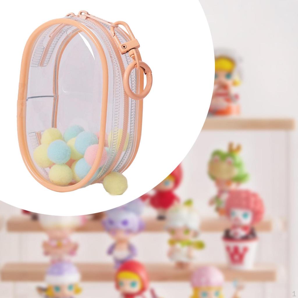Clear Doll Storage Bag Organizer, Mini Figure Case, Tiny Pouch, Outdoor